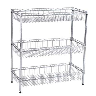 China New Arrival Minimalist Kitchen for Kitchen Warehouse System Shelf Metal Storage Shelf Racks and Holders for sale