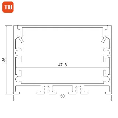 China Decorations Home Lighting PC Cover U Shape Led Strip Profile Led Line Light Suspended Led Aluminum Profile for sale