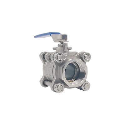 China General Professional Hand SS304 Ss304l Ss316 Thread Flange PC Manufacturer 3 Stainless Steel Ball Valve for sale