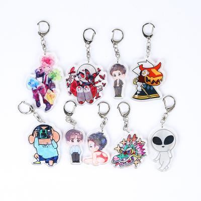 China 2022 eco-friendly hot sale make your own design custom printed acrylic key chain / custom printed acrylic charms for sale