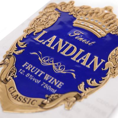 China Waterproof Customized Different Size Shape Color Wine Perfume Label Embossed Printing Self Adhesive High Quality Roll Stickers for sale