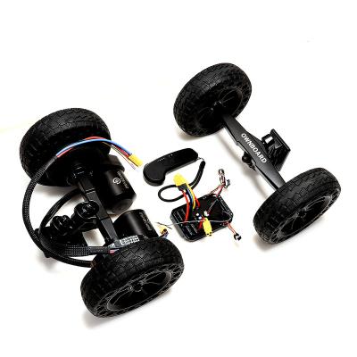 China Youth Off Road Electric Skateboard Motor Kit With 6368 Double Belt Motor 3000W Dual Kingpin Trucks And All Terrain Wheels for sale