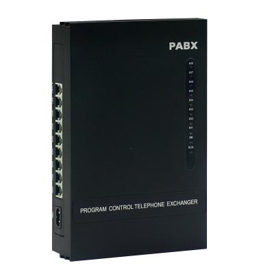 China Plastic PABX Manufacturer Intercom PBX Mini Telephone PABX / MS108 1 Co 8 Extension Line 8 for sale