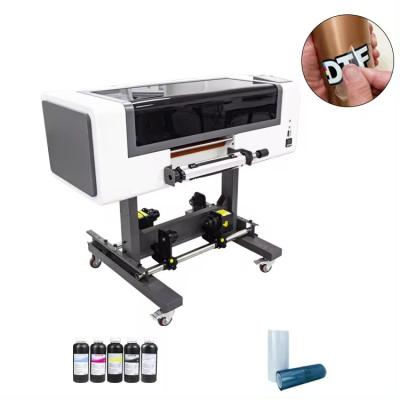 China AB Film Media 30cm UV DTF Printer Automatic UV Roll Printer With CMYK LC LM W Vanish for sale