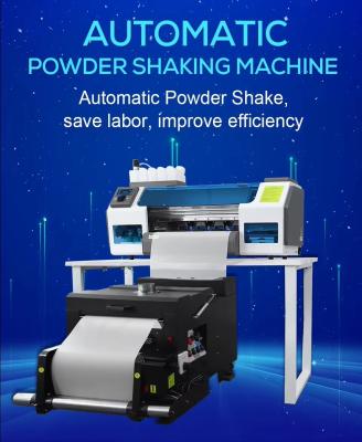 China CMYK W Ink Automatic 300mm Print DTF Printing machine Powder 6Pass 4m/h for sale