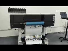 Double Printhead Direct to Film UV Printer with Continuous Ink System AB Film Media