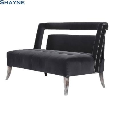 China Shayne Furniture Outstanding High Quality American Blue Wood Modern Restaurant Fabric Massage Sofas Style Relax Chair for sale