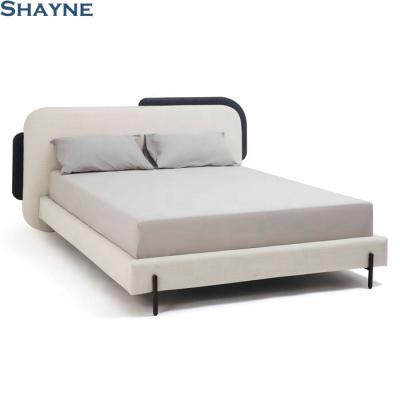 China KT Shayne China High End ODM Furniture Factory Customize Antique Italian Style Storage Room Double Size Fabric Bed for sale