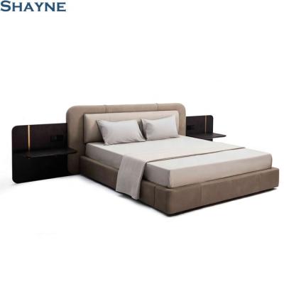 China KT Shayne ODM Furniture High End Factory Customize Italian Style Antique Charcoal Black Elegant Modern Wood Soft Luxury Bed for sale