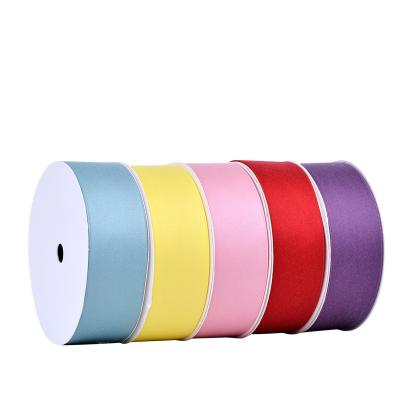 China Daily Christmas Ribest Custom Wrapping Polyester Ribbon Slack Double Faced For Gift Wrap Hair Bow 28mm for sale