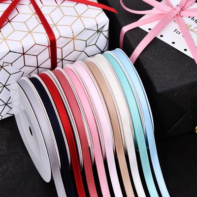 China Custom Everyday Christmas Ribest Polyester Cotton Ribbon Double Faced For Gift Wrap Lace 6MM Rolls for sale