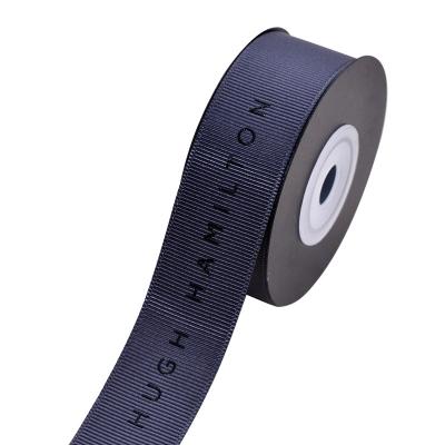 China RIBEST Celebration Custom Grosgrain Satin Ribbon with Logo Printed For Gift Wrapping 196 Colors for sale