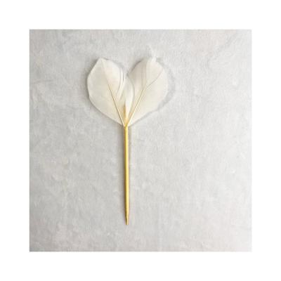 China Use Eco-Friendly Stuff Dye Manufacturer Factory Directly Decorative Floral Picks Stem Christmas Handmade Decorative Feather Floral Picks for sale