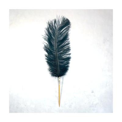 China Use Eco-friendly Dye Stuff Artificial Flower Feather Hat Pin Ostrich Feather Pick Glitter Feather Synthetic Bird For Tree Decoration for sale