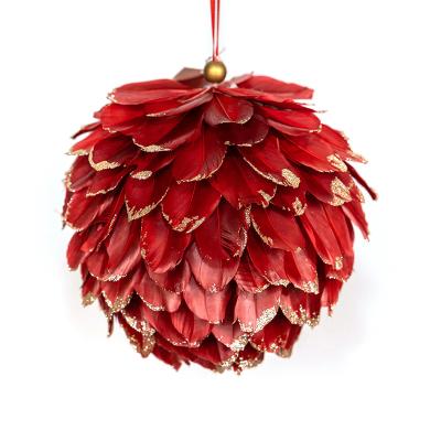 China US Hot Sale Decorative Delicate Feather Flower for Christmas, Fall and Thanksgiving Decor for sale