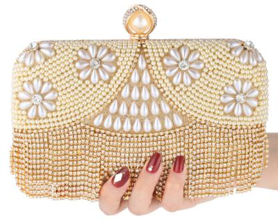 China Latest High Capacity Party Fashion Ladies Clutch Purses Handbags Feast Bags Bridal Women Beaded Beaded Clutch Evening Clutch Bags for sale