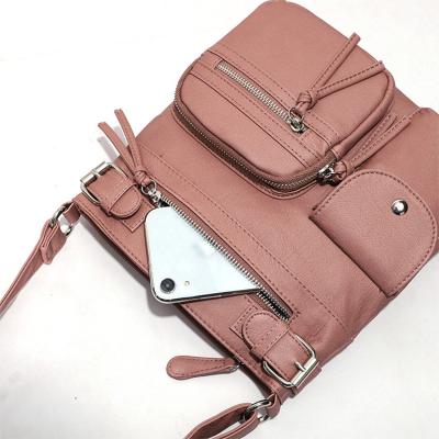 China High Capacity Custom Made Elegant Ladies Cross Bag Pu Leather Diagonal Women Messenger Sling Handbag Square Body Shoulder Sling Chest Bag for sale