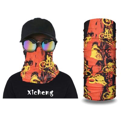 China Outdoor Activities Custom Logo Customized 100% Polyester Sports Durag Bandanas Thick Leathers Headwear for sale