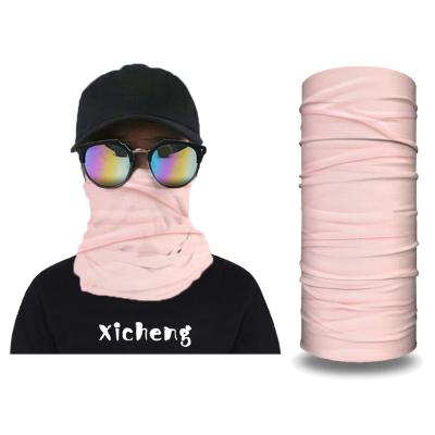 China Outdoor Activities Wholesale Simple Solid Color Tube Bandana Scarf Face-Shiled Pink White Polishes For Recycling for sale