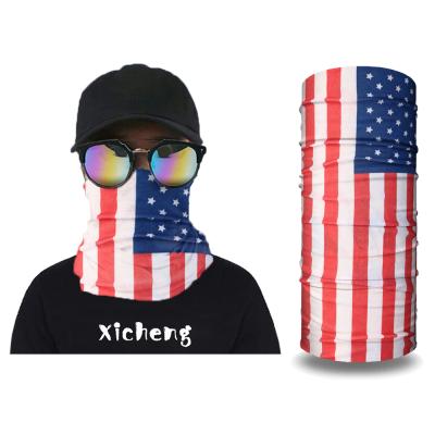 China Custom Outdoor Activities Munltifunctional USA Flag Bandana Face Mask for sale