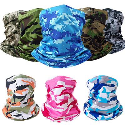 China Outdoor Activities Summer Ice Silk Camouflage Bandana Headband Neck Cooling Tubular Cuff for sale