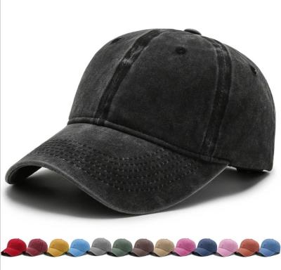 China Golf COMMON cheap denim fashion men's baseball cap washable embellished simple hats in stock for sale