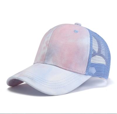 China Mesh Visor Girls Ponytail Washable COMMON Printing Baseball Caps Hats For Women Girl for sale