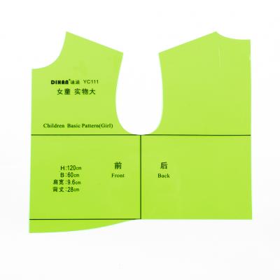 China Pattern maker DIHAN YC111 girl's pattern children's garment prototype pattern making pattern cutting rulers and quilting calipers sewing ruler for sale