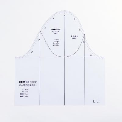 China Pattern Maker DIHAN Y221JP Man's Sleeve Pattern Garment Prototype Making Pattern Cutting Quilting Rulers Sewing Ruler Tailor for sale