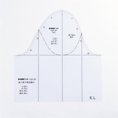 China Pattern Maker DIHAN Y221JP Man's Sleeve Pattern Garment Prototype Making Pattern Cutting Rulers And Quilting Templates Sewing Ruler Tailor for sale