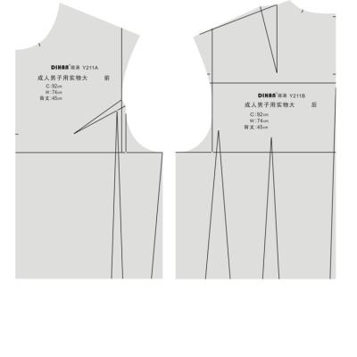 China Pattern Maker DIHAN Y211 Men's Garment Prototype Pattern Making Template Cutting Rulers and Quilting Templates Sewing Ruler Tailor Ruler for sale