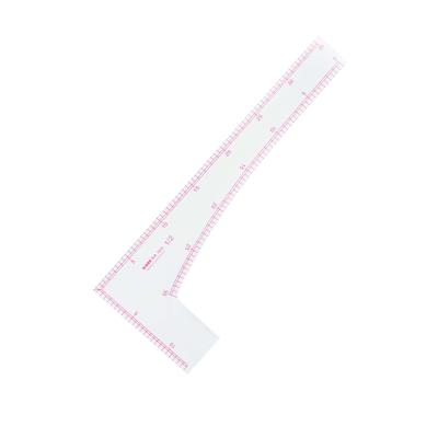 China French Model Manufacturer DIHAN #3835 Meric1/2 Scale L-square Multifuction Curve Ruler Vary Shape Plastic Fashion Design Ruler Tailor for sale