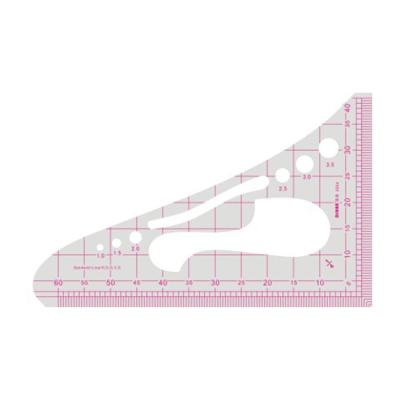 China Model Maker DIHAN #3504 Metric Triangle Scale Ruler, 1/4 Line Scale Tailor Fashion Design Ruler Sandwich Ruler Vary Form Sewing Ruler for sale