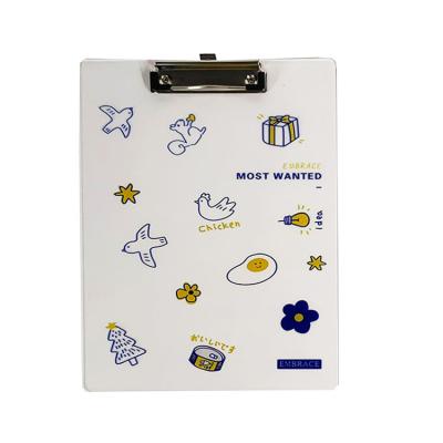 China Popular durable wholesale office sticky notes board custom clip sublimation clipboard notepad board clip for sale