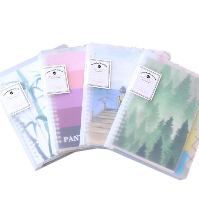 China New A5 Hardcover Diary Frosted PP Binding Book Loose Leaf Notebook Travel Planner Notebook for sale