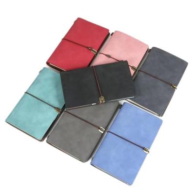 China 2021 Hardcover Classic PU Leather A6 Loose Leaf Hardcover Book Notebook For Business for sale