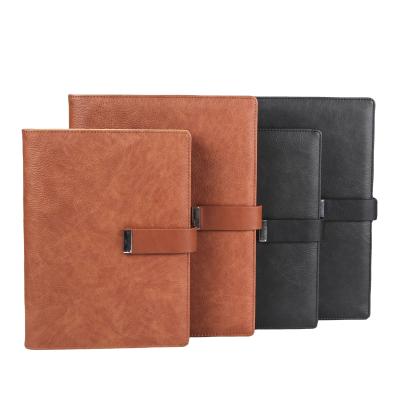 China New Arrival High Quality PU Business Easy Enrollment Notebook A5 Single Soft Leather Loose-leaf Notepad for sale