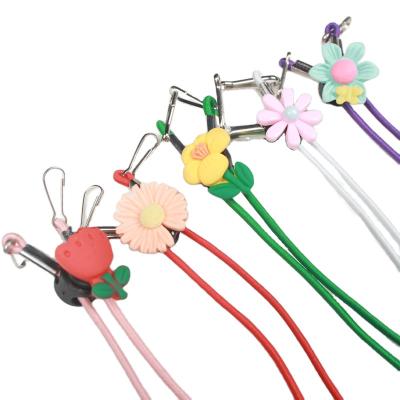 China New Design Durable Kids Masking Lanyard, Flower Shape Cartoon Rope, Waterproof Mobile Phone Bag Lanyard for sale