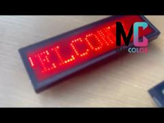 93*30*6mm creative led display name badge , scrolling wireless led name plate