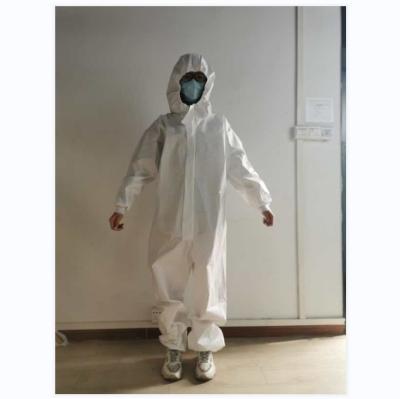 China Factory direct sale EN14126 disposable non woven coverall SMS PP+PE waterproof reusable hospital coverall for sale