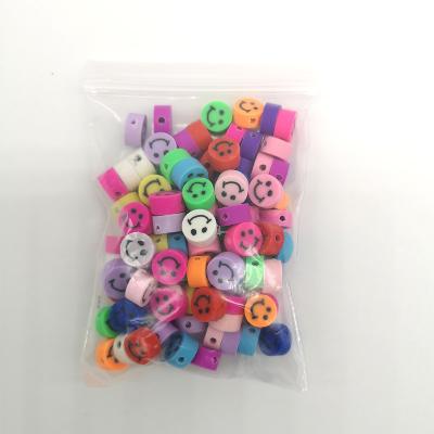 China DIY Jewelry Making Beads Wholesale Diy Accessories Fruit Clay 10mm Flower Face Polymer Smile Clay 10mm Soft Face Pottery Beads for sale