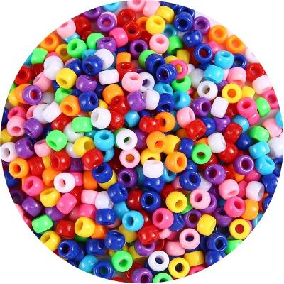 China Decoration mixed color round plastic acrylic flat beads diy fructose beads two color beads strip acrylic accessories for sale