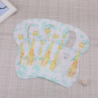 China Disposable Sanitary Kids Print Nonwoven Products Disposable Bibs Babies for sale