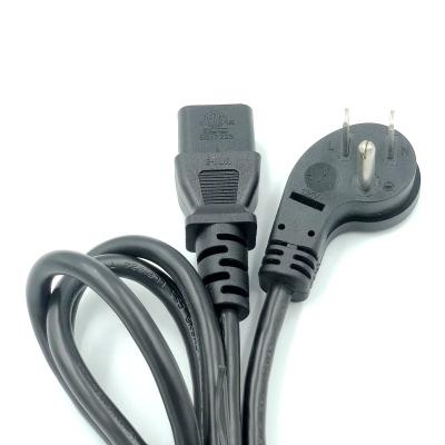 China COMPUTER 3ft Ultra Low Profile Angle NEMA 5-15P To C13 Power Cord Wire 10A 125V for sale