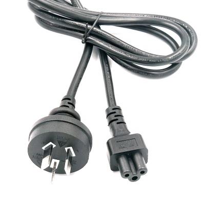 China Black Household Appliance 6ft SAA Australia Power Cord With IEC C5 H05VV-F 3G*0.75mm2 for sale