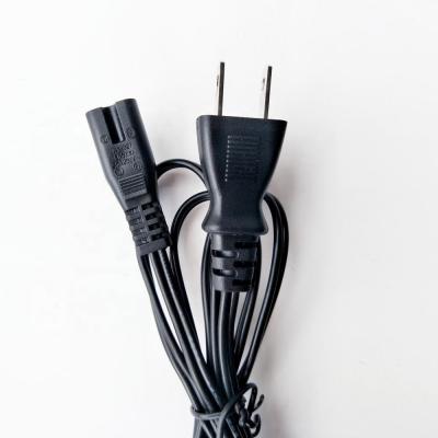 China Black Industrial Equipment 2m 7a 125v Pse 2Pin Power Cord With C7 2x0.75mm2 for sale