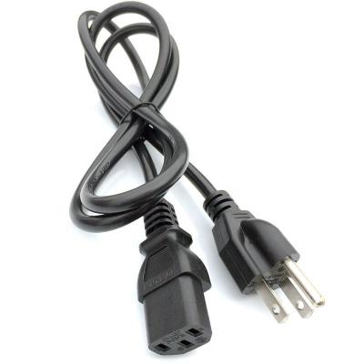 China Japanese Home Appliance 2m Black Jacket 125v Suffix Power Cord With IEC C13 3x0.75mm2 for sale