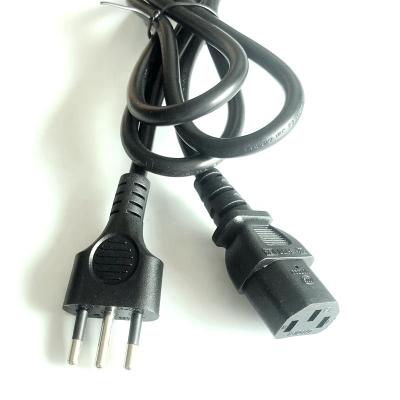 China Household Appliance 1.8m Imq Italy Black Power Cord With IEC 320 C13 HO5VV-F 3x0.75mm2 for sale