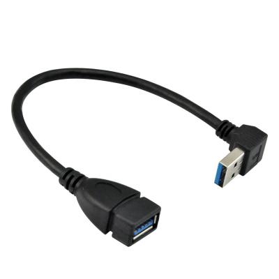 China 1ft Laptop USB 3.0 Male To Female Extension Data Cable Down Angle In Stock for sale