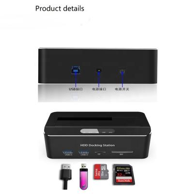 China Multifunctional Case Black Single Bay 2.5 Inch SATA USB 3.0 Hard Drive Enclosure With SD TF Card Reader For 2.5&3.5 Inch SSD HDD for sale